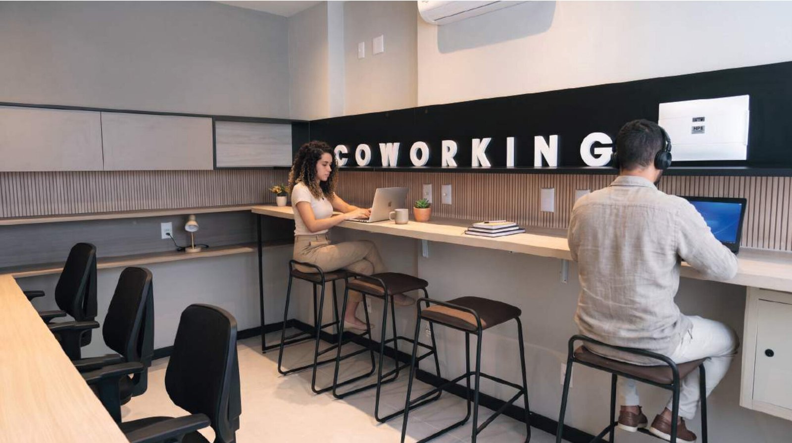 Espaço coworking do Saint Bartz